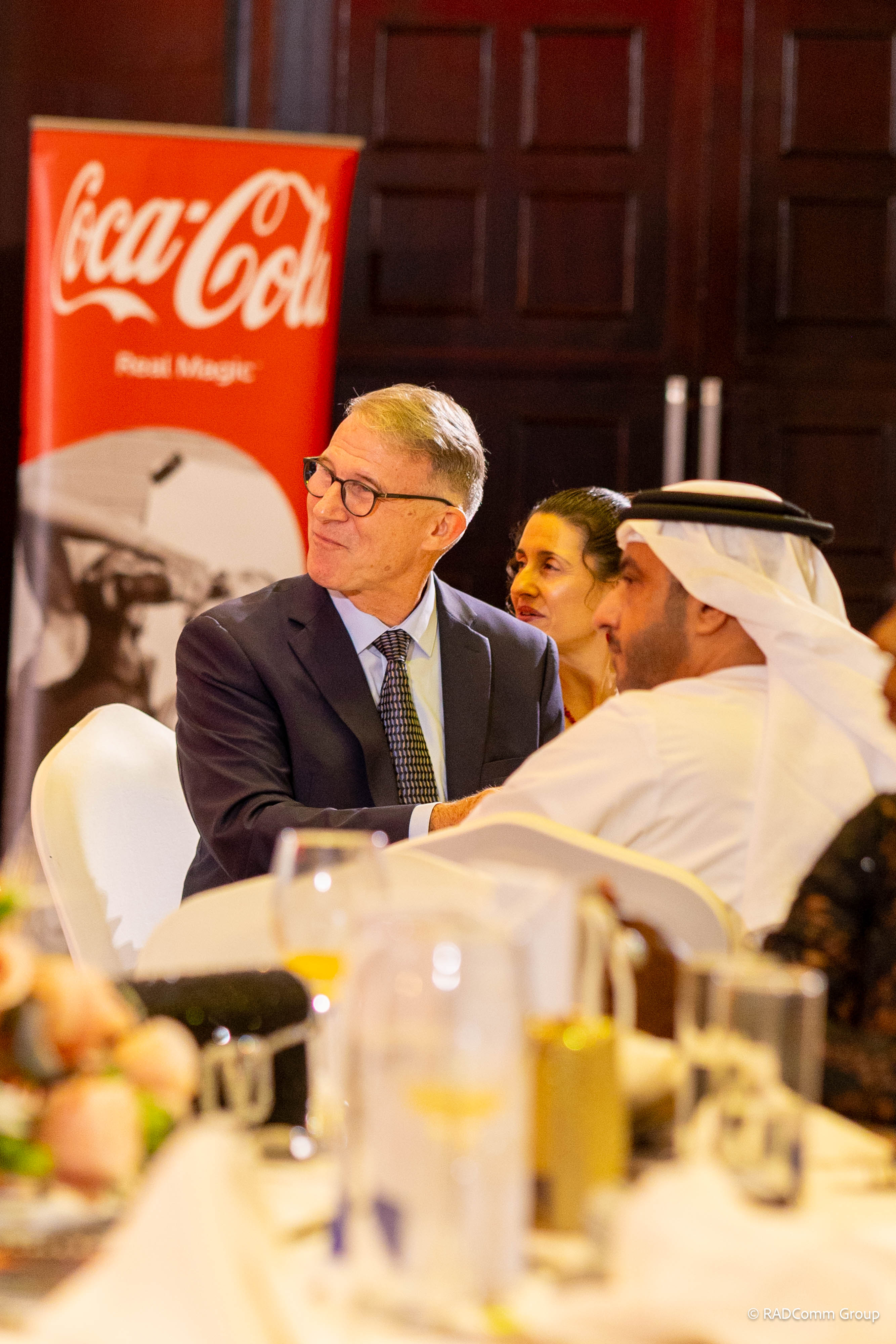 Global business leaders in strategic discussion